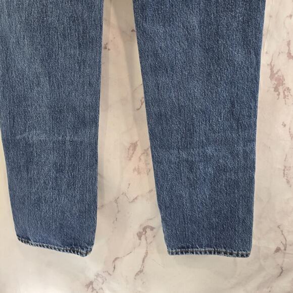 Good American Jeans Womens 4 27 High Rise Denim Dark Wash Fringe Stripe - Picture 7 of 12